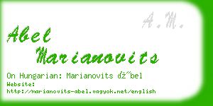 abel marianovits business card